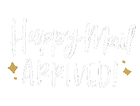 sincerelyari happy lettering mail arrive Sticker