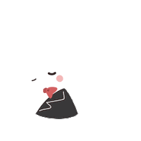 babyaxioo bunny rabbit suit fancy Sticker
