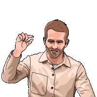 Ryan Reynolds Illustration Sticker by Ka-pow