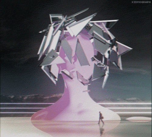 landscape broken polys GIF by kidmograph
