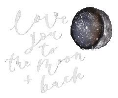 I Love You Moon Sticker