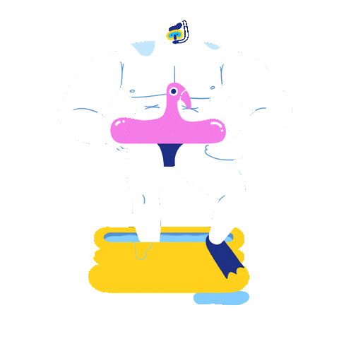 fun swimming Sticker by Lobster Studio
