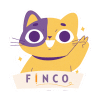 Winking Cat Sticker by FINCO