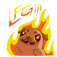 Dog Burn Sticker by BigBrains