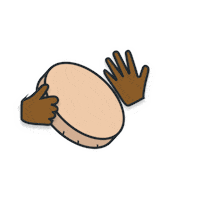 Happy Hand Drum Sticker by pipikwan pêhtâkwan