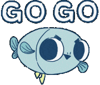 pongbong animation fish go highspeed Sticker