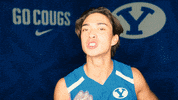 Sport Kiss GIF by BYU Cougars