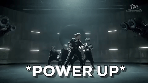 k-pop power up GIF