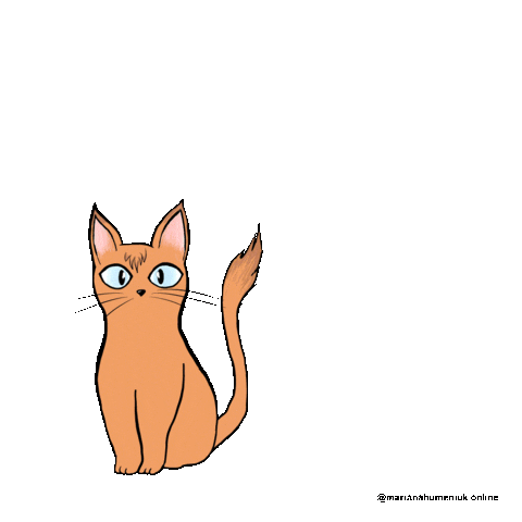 marianahumeniuk cat hi hey sup Sticker