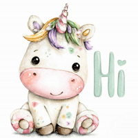 Unicorn Hello GIF