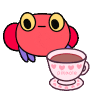 Coffee Crab Sticker by pikaole