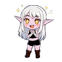 Happy Dark Elf Sticker
