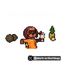 Pina Colada Summer Sticker by HotDogs