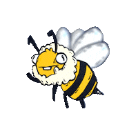 Bee Bug Sticker by Mike Bennett Art