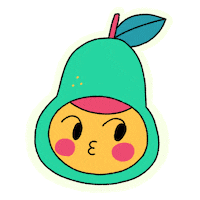 diperedo kiss fruit blinking pear Sticker
