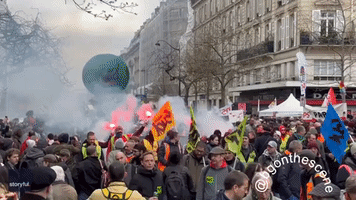 Protesters March in Paris as Demonstrations Against Pension Reform Continue