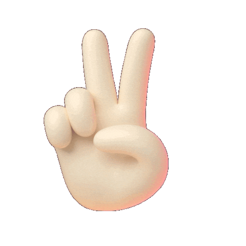 Two Fingers 3D Sticker by Emoji