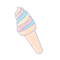 Ice Cream Pastel Colors Sticker