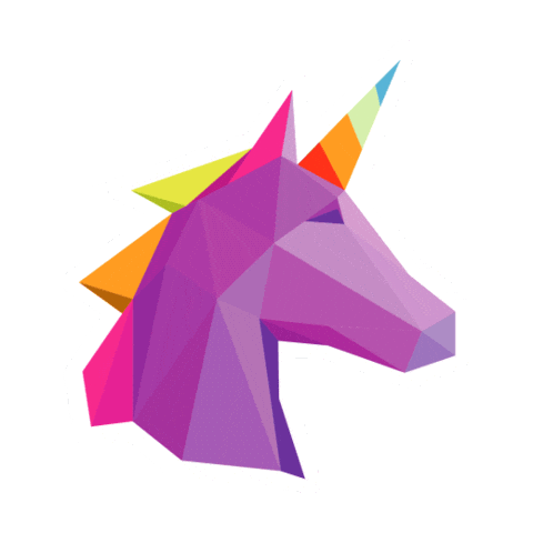 Rainbow Unicorn Sticker by HUisHU