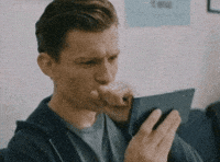 Tom Holland Staring At Phone GIF