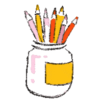 Pencils Sticker by Gouden Lijntjes