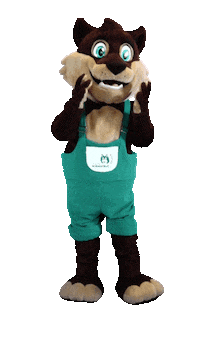 Mascot Hello Sticker by Camping de Kleine Wolf