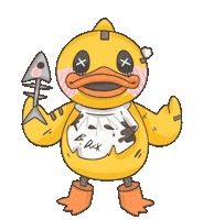Bon Bon Duck Sticker by Fluffy the Thunder God 雷神阿毛