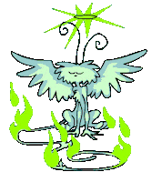 KerBop fire angel quiet spiritual Sticker