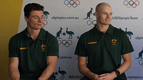 Look At Each Other Team Mates GIF by AUSOlympicTeam