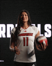 Volleyball Go Cards GIF by Louisville Cardinals