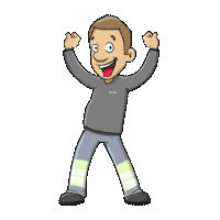 brings_ag happy dance smile shake Sticker