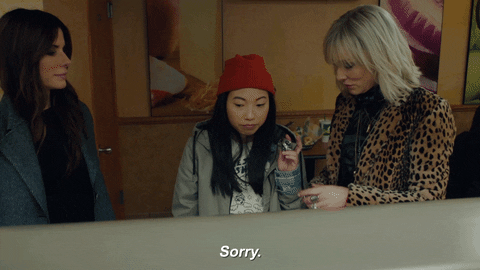 sorry sandra bullock GIF by Ocean's 8