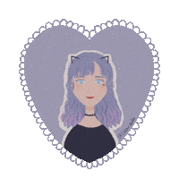 Cute Girl Love Sticker