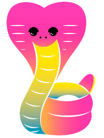King Cobra Pink Sticker by Kristin Carder