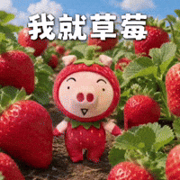 Pig Strawberry GIF