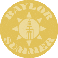 Green And Gold Summer Sticker by Baylor University