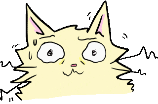 Nervous Cat Sticker