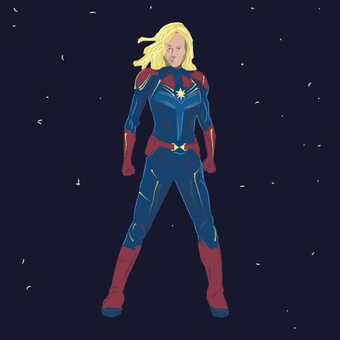 Captain Marvel GIF by hannahgraphix