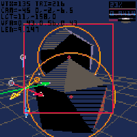 chiptune 3d engine pico8 frustum GIF