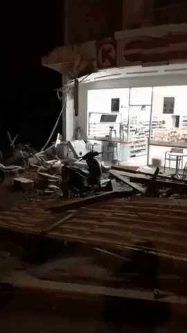 Debris Fills Bali Streets After Deadly Earthquake