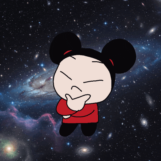 Universe Think GIF by official_pucca