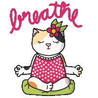 Flower Breathe Sticker by Cat & Raven