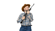 Scared Old West Sticker by DareDevil Improv Comedy