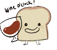 erinleec949 wine drinking happy hour wine oclock Sticker