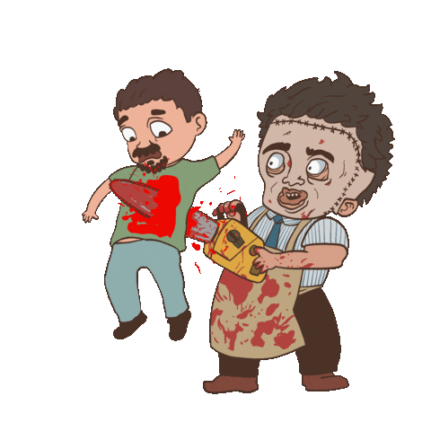 Happy Texas Chainsaw Sticker