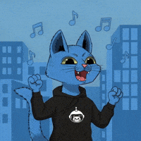 Happy Blue Cat GIF by Doge Pound