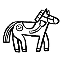 Horse Doodle Sticker