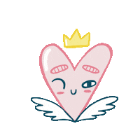 14 February Heart With Wings Sticker