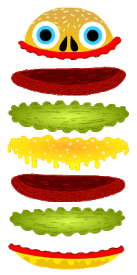 Burger Eating Sticker