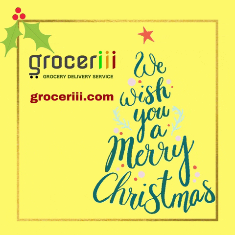 groceriii giphygifmaker merry christmas grocery grocery delivery GIF
